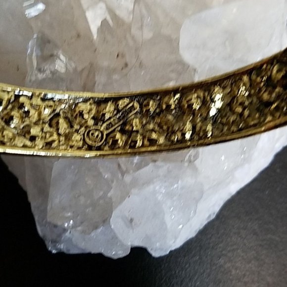 Vintage Hollycraft Golden Aurum Rhinestone Bracelet - Picture 5 of 6